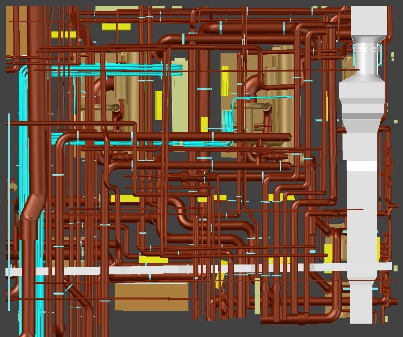 Laser Scanning of a Mechanical Room