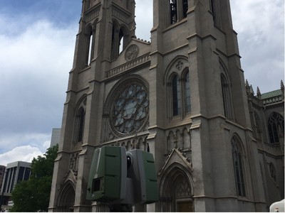 3D Scanning Front Facade of Historic Cathedral