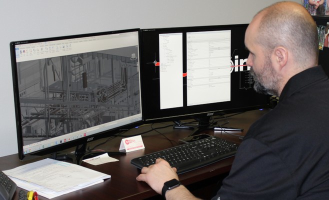 CAD Technician creating a 3d model