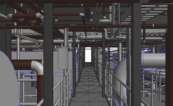 3D BIM Model Sample Interstitial 3D Model