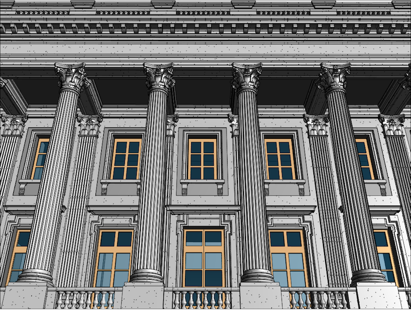 3D BIM model of historic building in Philadelphia