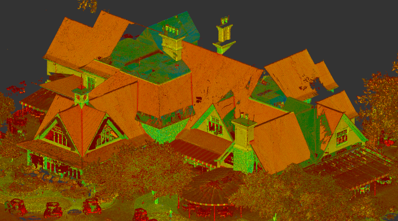 3D Laser Scanning Intensity Map Point Cloud