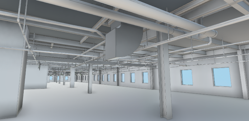 3D BIM model lab space 3D BIM model lab space