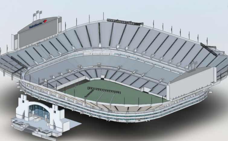 Bank of America Stadium 3D Model Bank of America Stadium 3D Laser Scanning Model
